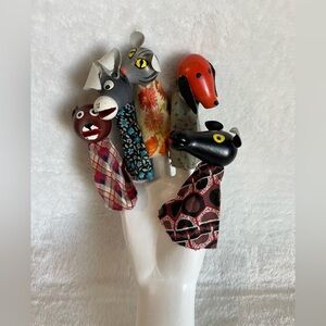 Vintage Wooden Finger Puppets by TOFA Made in Czechoslovakia